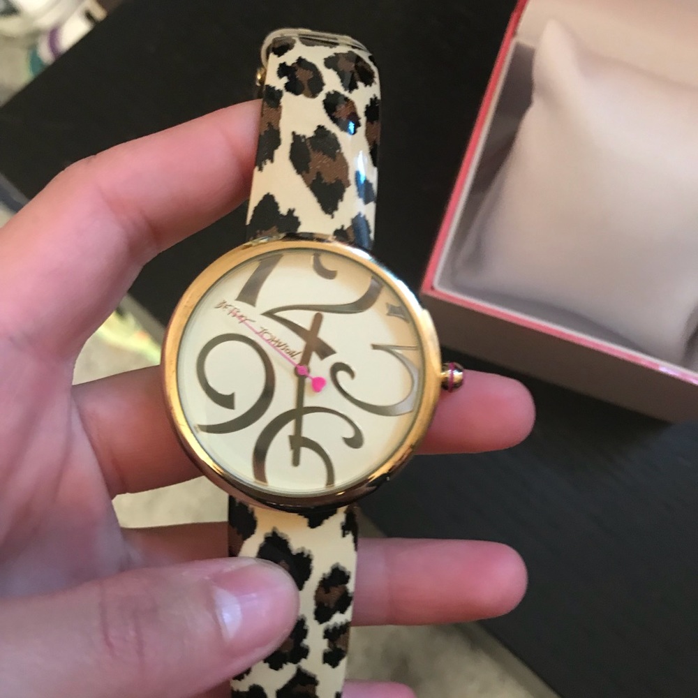 Betsey Johnson Leopard print watch